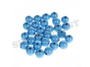 wooden beads 10mm sky blue