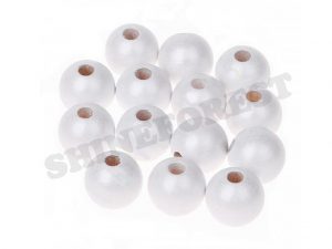 wooden beads 10mm white